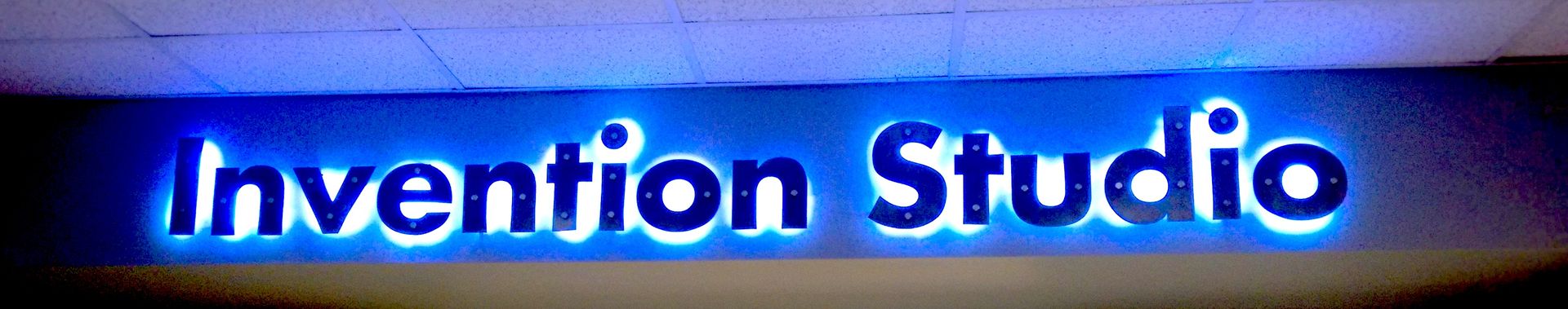 Picture of the sign at the entrance of the Georgia Tech Invention Studio